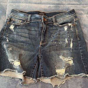 Judy Blue Dark Wash Denim Shorts